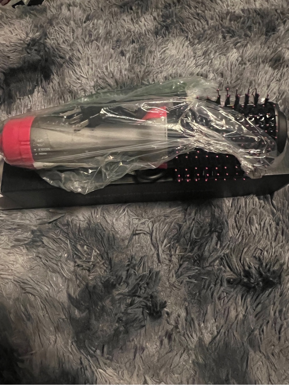Hot Air Brush Styling Tool in gray and Pink